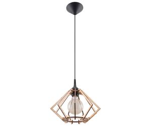 Lámpara colgante de madera natural Pompelmo