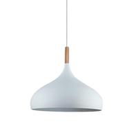 Lámpara colgante de madera y metal colorida y creativa, luminaria colgante moderna nórdica, lámpara colgante rústica individual estilo granja, lámpara colgante retro sencilla para isla de cocina o mes