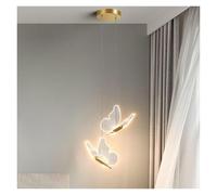 Lámpara Colgante De Mariposa LED Creativa, Lámpara De Techo, Lámpara Colgante LED Moderna, Lámpara Colgante De Acrílico De Lujo, Lámpara De Araña De Mariposa, Accesorios De Iluminación(Gold,Double)