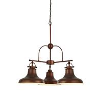 Lámpara Colgante De Metal Ø 63 Cm 3-Focos E27 Marrón Vintage Comedor