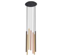 Lámpara Colgante De Metal 7 Fuegos Incl. LED G9 H: 130 Cm Ajustable