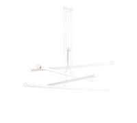 Lámpara Colgante De Metal B: 1 M H: Máx. 105 Cm Ajustable Cromo 10x E14