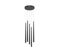 Lámpara Colgante De Metal B: 32 cm En Negro De 3 Fuego Para Comedor