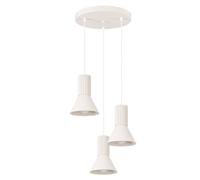 Lámpara Colgante De Metal Beige E14 Para Comedor De 3 Fuegos L:30