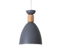 Lámpara colgante de metal con personalidad, lámpara colgante de hierro escandinavo con madera, elegante lámpara colgante industrial ajustable, lámpara colgante italiana de un solo color para dormitor