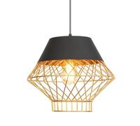 Lámpara Colgante de Metal de Estilo Industrial Creativo con Personalidad Amen, Base E27, lámpara Colgante de un Solo Cabezal, iluminación Decorativa para Sala de Estar, Comedor y c