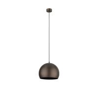 Lámpara Colgante De Metal E27 Ø 27Cm H: Máx. 160Cm Ajustable Marrón Esfera