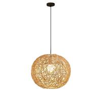 Lámpara Colgante de Mimbre Tejida a Mano, Lámpara de Techo Colgante de una Luz para Comedor, Lámpara de Techo Colgante de Ratán Tejido a Mano de Estilo Costero para Cocina, Isla, Sala de Estar Y Dormi