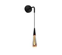Lámpara colgante de pared creativa en forma de lágrima, lámpara de pared de cristal con forma de gota de agua, aplique de pared LED moderno de 5 W, lámparas de pared con iluminación de cabecera, luces