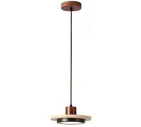 Lámpara Colgante De Piedra Natural, De Travertino Y Madera WABI Sabi, Ideal para Isla De Cocina, Pasillo, Dormitorio Y Decoración De Techo De Comedor (Anillo De Piedra, 1 Unidad)