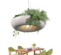 Lámpara Colgante de Plantas en Maceta | Lámpara Colgante para Plantas de Comedor - Iluminación Ambiental Minimalista para Interior Exterior Salón Dormitorio Cocina Oficina Restaurante Casa de Campo