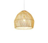 Lámpara Colgante de ratán Natural, lámpara Colgante de bambú Unihead para Cocina, Isla, cafetería, candelabro de ratán, Accesorios de Estilo del sudeste asiático, Varios Estilos Disponibles, ilum