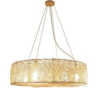 Lámpara Colgante de ratán Tejida a Mano, Estilo Bohemio, para decoración de Casas de Campo, Estilo Retro, Estilo Pastoral, para hoteles, restaurantes, Salones de té, Dormitorio, mesita de Noche, lám