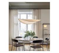 Lámpara Colgante de Seda de Estilo Elegante para Crear un Ambiente Sofisticado en el vestíbulo, o para una Escalera de Dormitorio Creativa y Sencilla (50 cm de diámetro, luz cálida).