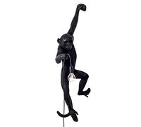 Lámpara colgante de Seletti, diseño de mono, color negro, de resina, 89 x 45 x 29 cm