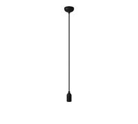 Lámpara Colgante de Silicona Colorida con Cable Textil. - Sin Bombilla, Negro