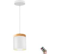 Lámpara Colgante De Techo A Pilas con Mando A Distancia Y Bombilla, Sin Cableado, Recargable, Ideal para Cocina, Isla, Comedor, Sala De Estar, Dormitorio, Casa De Campo., White, Disc 3 in 1