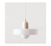 Lámpara colgante de techo colorida Lámpara colgante de mediados de siglo con pantalla de vidrio Iluminación colgante vintage Lámparas colgantes de hierro y vidrio para dormitorio, sala de estar, cocin