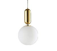 Lámpara Colgante de Techo de Cristal de un Solo Cabezal, Estilo nórdico, E27, con Forma de Signo de exclamación para Comedor, mesita de Noche, Sala de Estar, Dormitorio, Comedor y Bar (Dorado,