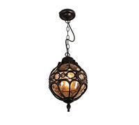 Lámpara colgante de techo de granja de luz colgante fuera de la granja de la granja de aluminio de aluminio de aluminio de vidrio Gazebo Luces colgantes para el pasillo Pavilio Candelera moderna hecha