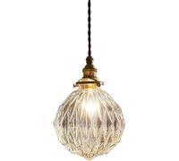 Lámpara Colgante de Techo de latón con diseño de Globo de Cristal, lámpara Colgante para Isla de Cocina, MI-NI