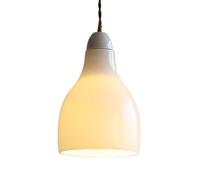 Lámpara Colgante de Techo de un Solo Cabezal, Estilo nórdico Simple, de cerámica y Vidrio, con Rosca E27, Ideal para Decorar restaurantes, Bares y Balcones.