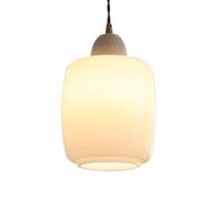 Lámpara Colgante de Techo de un Solo Cabezal, Montaje Empotrado con Rosca E27, lámpara Colgante de Vidrio cerámico de Estilo Industrial Moderno, iluminación Decorativa para Salas d