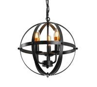 Lámpara Colgante de Techo empotrada, Estilo Industrial Amen, con Arte en Hierro, lámpara Colgante de un Solo Cabezal con Rosca E14, Ideal para Decorar restaurantes, dormitorios y c
