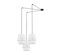 Lámpara Colgante De Tela E27 H: Máx. 2,1 M B: Máx. 4 M Ajustable 3-Focos