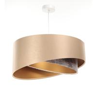 Lámpara Colgante De Tela En Oro Colorido E27 Redonda D: 50 Cm Sala De Estar