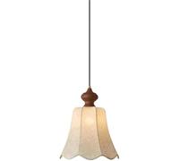 Lámpara Colgante de Tela Estilo Comedor Vintage francés, lámpara Colgante de Mediados de Siglo con diseño Floral para Dormitorio, lámpara Colgante Moderna de Madera nórdica para Cocina, Sala de e