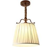 Lámpara colgante de tela retro para dormitorio, decoración del hogar, creatividad nórdica, lámpara colgante de una sola cabeza, lámpara colgante moderna minimalista de mediados de siglo para isla de