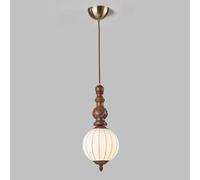 Lámpara colgante de tela vintage japonesa para interiores, mini calabaza blanca, lámpara colgante estilo granja rústica de tambor, lámpara de araña para dormitorio, habitación infantil, comedor, luz s