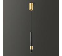 Lámpara Colgante de Tubo Largo, Lámpara Colgante Ultrafina de Latón, Lámpara Colgante Dere para Mesita de Noche, Lámpara de Araña Led Moderna de 3 W, Lámpara Colgante Minimalista para Interiores, Lámp