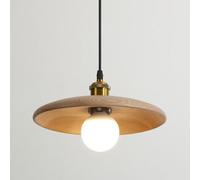 Lámpara Colgante de un Solo Cabezal con Base E27, Estilo nórdico, de Madera, Estilo Retro Creativo, Ideal para Salas de té, comedores y dormitorios.