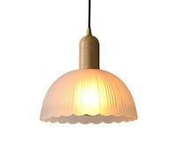 Lámpara Colgante de un Solo Cabezal con Base E27, lámpara Colgante Creativa de Vidrio con Forma de Sombrero, Estilo Industrial nórdico, Ideal para Decorar dormitorios, comedores y
