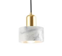 Lámpara colgante de un solo cabezal con fuente de luz E27, araña de mármol de estilo industrial moderno, luminaria de techo, lámpara colgante para decoración de sala de estar, comedor y estudio.