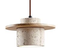 Lámpara Colgante de un Solo Cabezal con Fuente de luz E27, lámpara Colgante de mármol de Estilo japonés, Pantalla Creativa y Personalizada, decoración para porches y Balcones, lumi