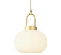 Lámpara Colgante de un Solo Cabezal con Fuente de luz E27, lámpara Colgante de Vidrio de Estilo nórdico, Pantalla Creativa, Montaje Empotrado, luz Decorativa para Dormitorio y Come