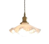 Lámpara Colgante de un Solo Cabezal con Tornillo Creativo y Simple, lámpara Colgante de Cristal con Forma de Flor Creativa para Interiores, Altura Ajustable para Cocina, Isla, Come