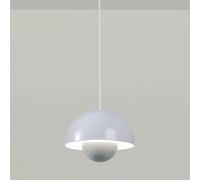 Lámpara Colgante De Una Luz E27 con Diseño Semicircular Y Altura Ajustable; Ideal para Iluminación De Islas De Cocina, Salas De Estar, Dormitorios Y Restaurantes. White