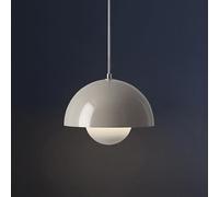 Lámpara Colgante De Una Luz E27 con Diseño Semicircular Y Altura Ajustable; Ideal para Iluminación De Islas De Cocina, Salas De Estar, Dormitorios Y Restaurantes. Grey