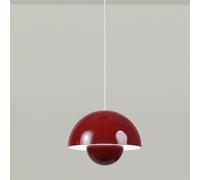 Lámpara Colgante De Una Luz E27 con Diseño Semicircular Y Altura Ajustable; Ideal para Iluminación De Islas De Cocina, Salas De Estar, Dormitorios Y Restaurantes. Red