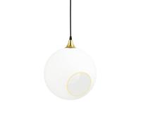 Lámpara colgante DESIGN BY US Ballroom XL, blanca, Ø 32 cm, cristal