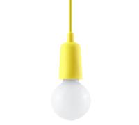 SOLLUX Lámpara Colgante DIEGO Diseño Único sin Pantalla Iluminación Minimalista LED Bombilla amarilla única