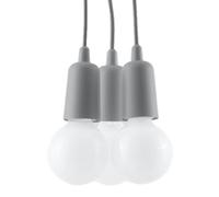 Lámpara colgante Diego 3 gris