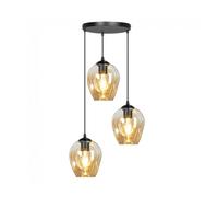 Lámpara colgante domos ámbar 3 luces marca wonderlamp