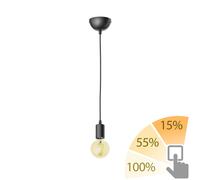 Lámpara colgante DORI negro mate + lámpara LED oro máx. 818lm Regulación en