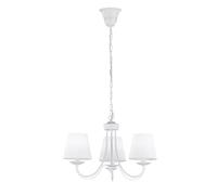 Lámpara Colgante dormitorio Blendarm Metal Tela E14 Blanco Salón Pendelleuchte