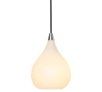 Lámpara Colgante Drops de 17 cm de Diámetro, Cristal Opalino y Aluminio